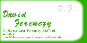 david ferenczy business card